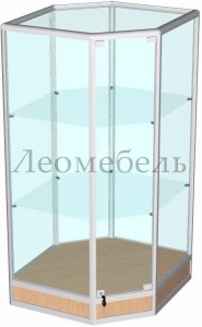 ВА-303-Д Витрина из профиля с подиумом (угловая) К ВА-300,ВА-301